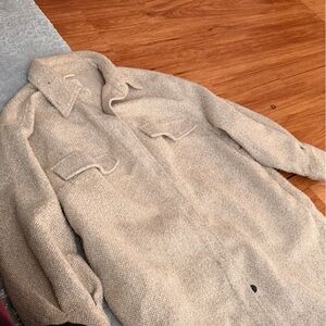 ZARA Beige Textured Coat